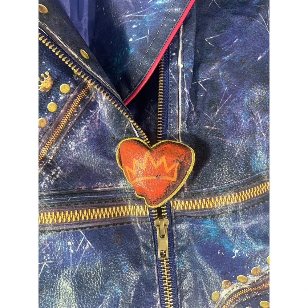Disney Store Descendants Evie Jacket Costume Girls 11 12 Faux Leather Trench